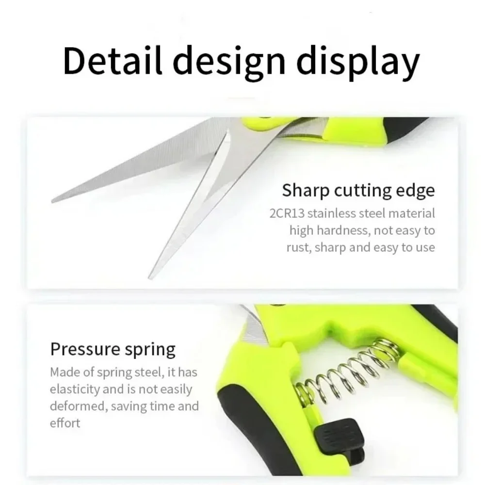 Spring Loaded Stainless Steel Pruners 2