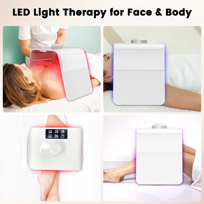LED Photon Machine Foldable Red Light Therapy Device with Nano Spray 7-Color LED SPA Face Back Legs Skin Care Beauty Therapy skin care device
