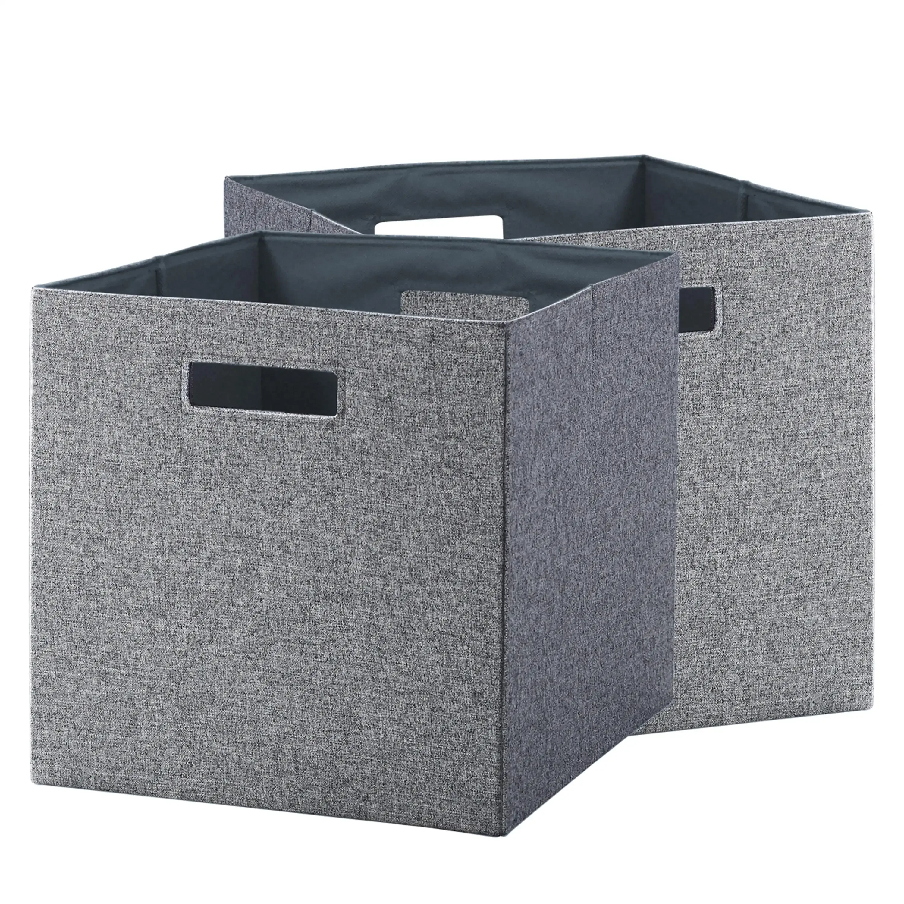 

Fabric Cube Storage Bins (12.75" X 12.75"), 2 Pack, Gray