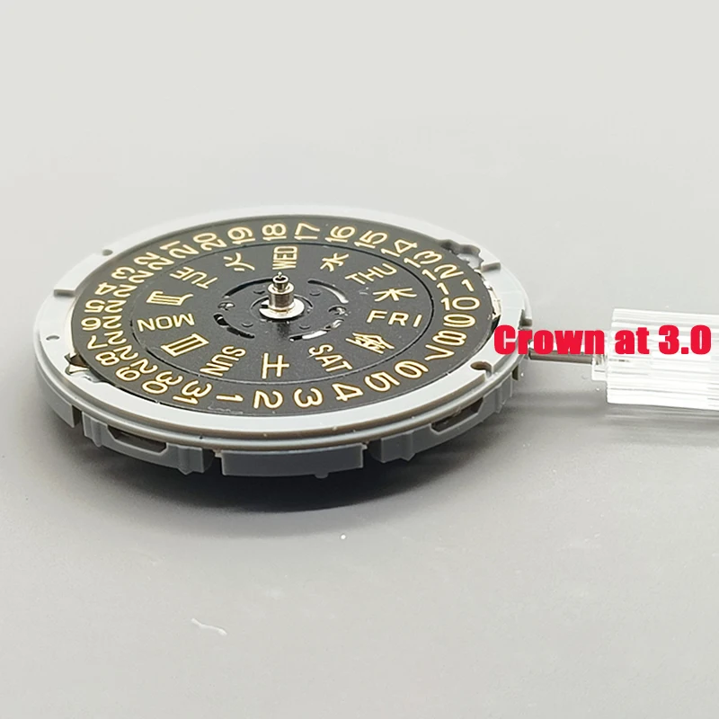 Seiko NH36 Movement Japan Golden Kanji Wheel Crown at 3.0/3.8 oclock Automatic Mechanical Movt SEIKO SKX007 Watch Repair Parts