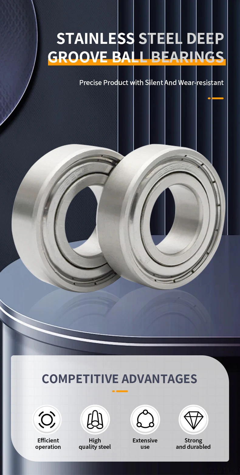 Rillenkugellager aus Edelstahl S624-629ZZ S604-609ZZ S6200-6210ZZ SS6200-6208ZZ Rollenkugellager – Detail 1