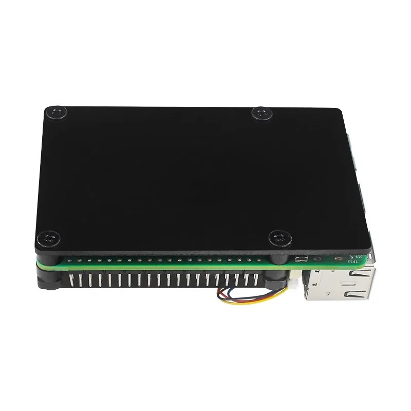 Raspberry Pi Case Raspberry Pi 5 Aluminum Case with PWN Fan Silicone Heatsink Active Passive Cooling Radiator Cooler Metal Shell For Pi 5
