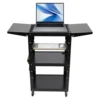 3 Tiers Computerized Mobile Cart Rolling Cart, Cart with Wheels, Heavy Duty Rolling Work Station 5