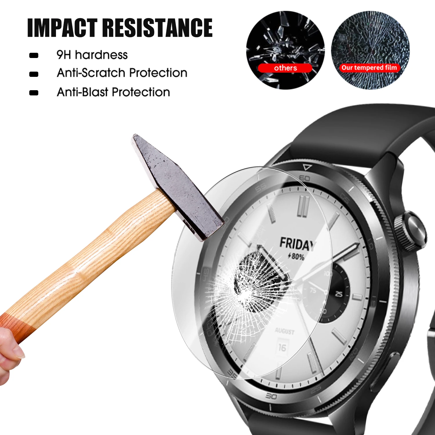 1-4Pack Screen Protectors for Xiaomi Watch S4 41mm Tempered Glass Easy To Install Hardness Protective Cover Films for Mi S4 41mm