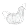 White Iron Art Eggs Storage Basket Chicken Shaped Egg Holder Household Vegetables Fruit Container Organizer Rack Basket 6