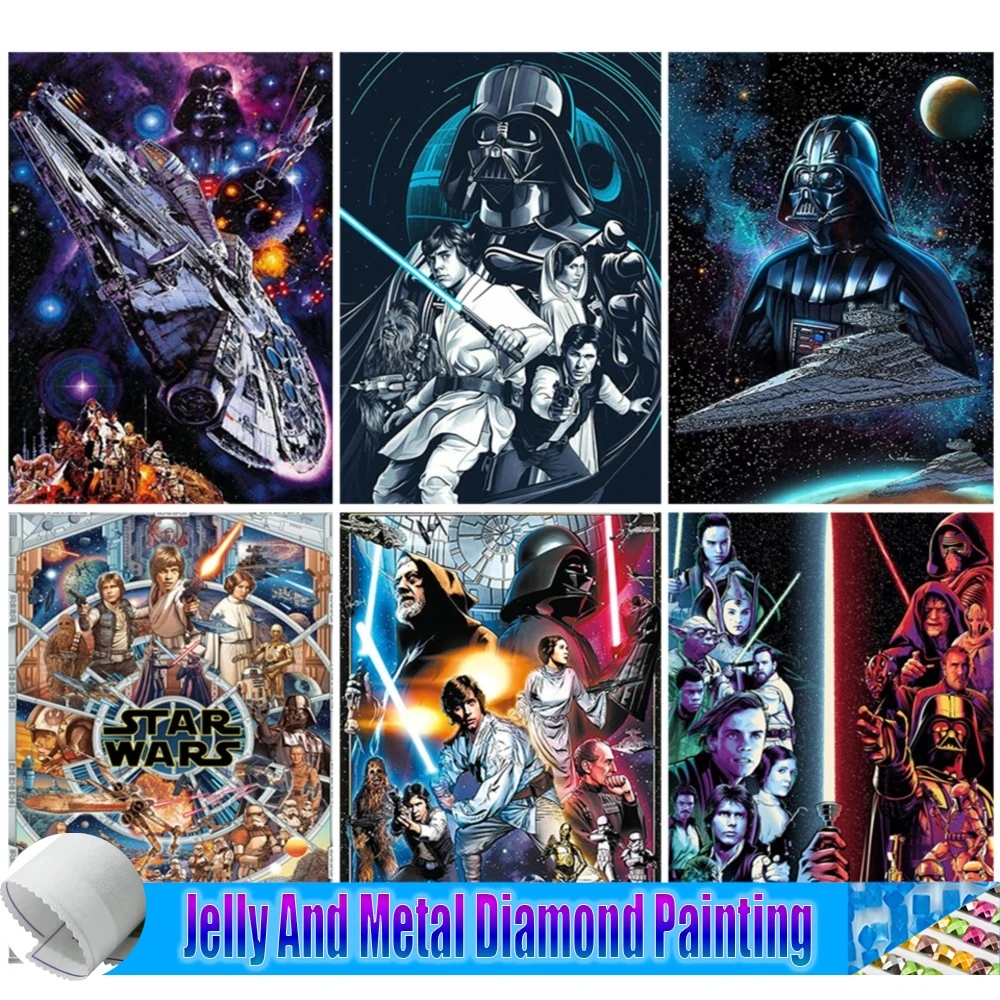 

Star Wars Embroidery Disney 5D Jelly And Metal Diamond Painting Full Drill Cross Stitch Kits Pictures Mosaic Art Decor Home