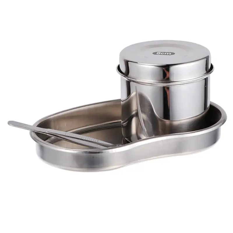 

1 Set Disinfection Kit Clean Sterilizer Tray For Sterilization Disinfection Plate Small Tray Kidney Shaped Sterilized Tray Jar