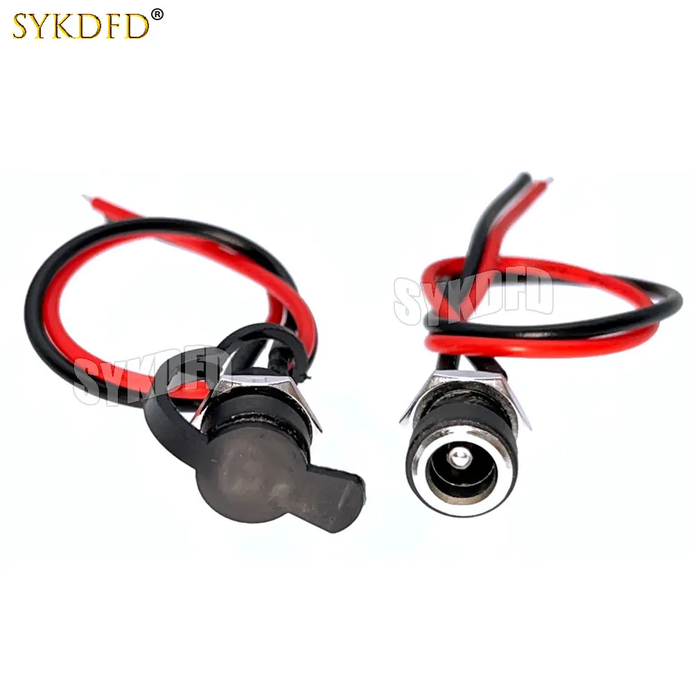 

1pcs 5521 5525 With Cable Wired DC power Female 5.5 * 2.1 5.5*2.5mm DC Socket High Current All Male Female Power Plug Connector