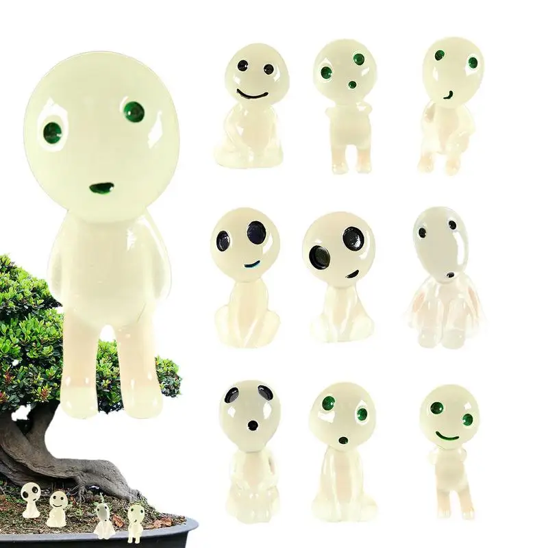 

Glow In Dark Tree Elves Miniature Luminous Tree Ghost Spirit Fairy Garden Decor Gardening Potted Decoration Figurine For Patio