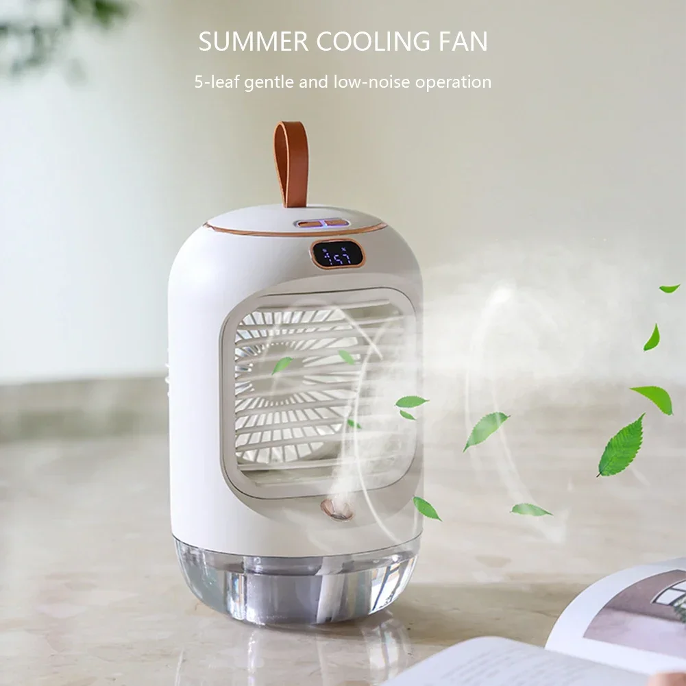 

Air Conditioner Water Cooled Air Humidifier 3 Speed Cooling Fans USB Rechargeable Household Air Conditioner Fan Mini Portable