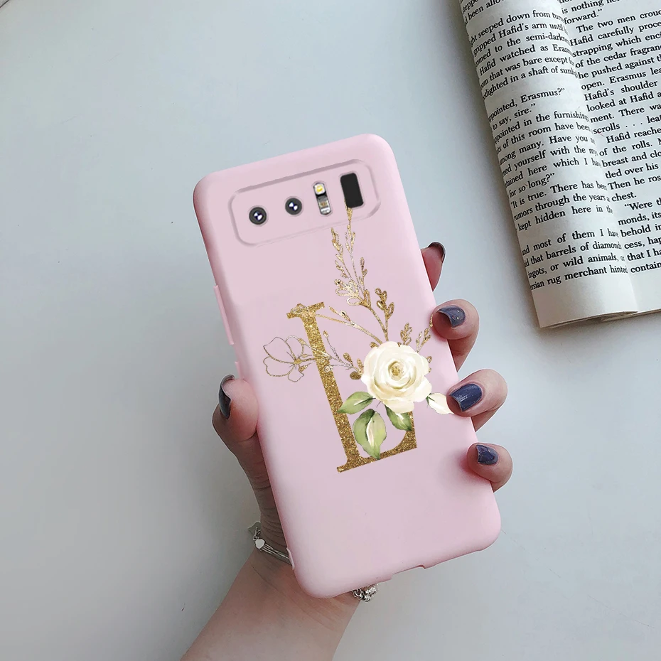 Chic Soft Silicone Phone Case with Cute Letters