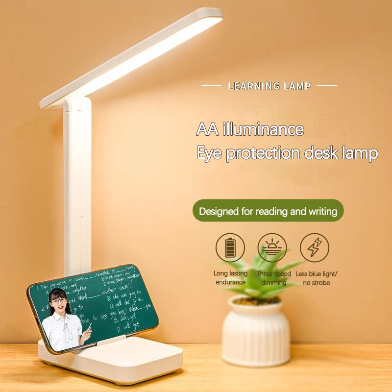 LED Book Light Touch Folding Table Lamp Bedside Reading Eye Protection USB Charging Night Light Reading Books For Room