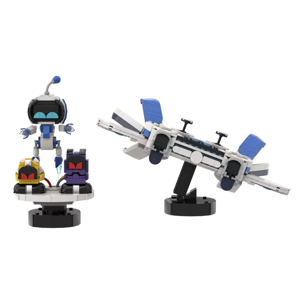 thumbnail image 1 of Bloques de construcción MOC Astro Bot, modelo de juego de aventura cósmica, figura de rescate, búsqueda del tesoro, robot, ladrillos de bricolaje, juguetes de ensamblaje, regalos para niños, 1 of 4