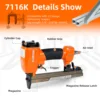 KAMSIN DIY Furniture Construction Stapler 7116K 22Gauge Pneumatic Upholstery Stapler Gun 3