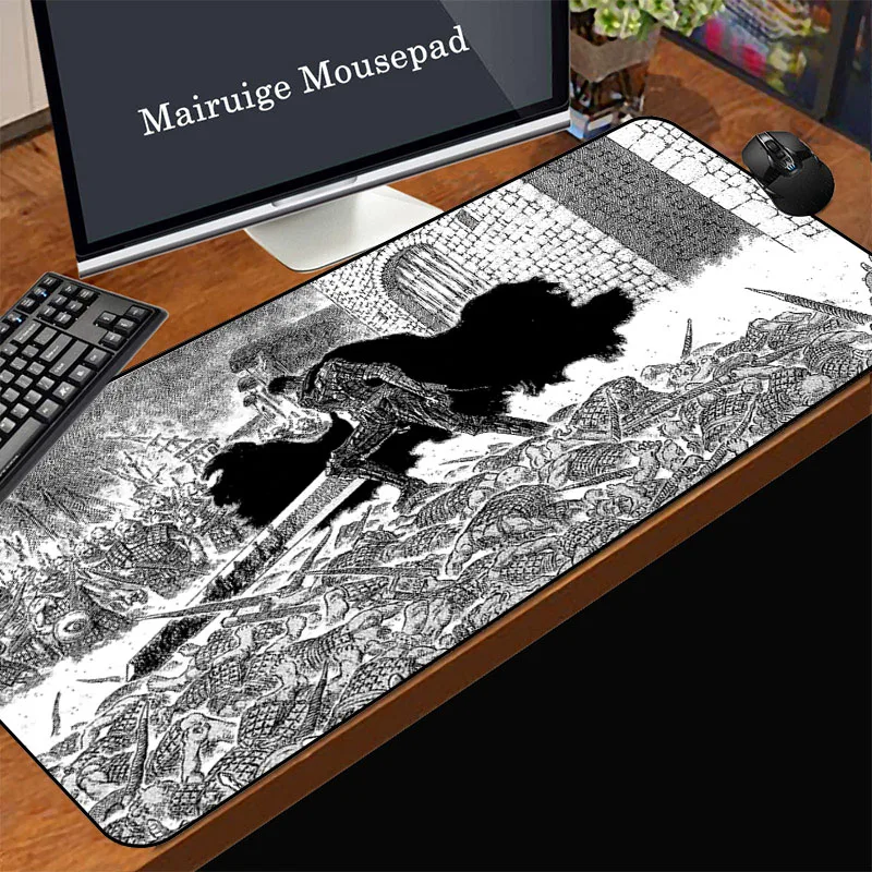 

Mairuige Mouse Pad Manga Berserk Mousepad Desk Mat Xxl Computer Desk Accessories Carpet 400x900 Game Mats Gamer Table for Pc