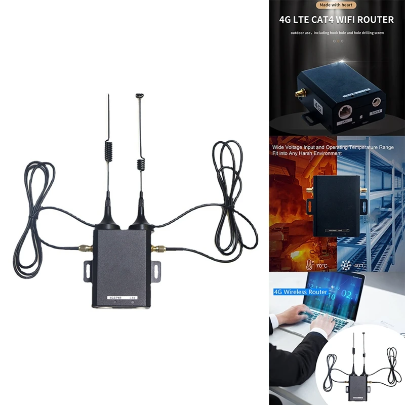 

H927 Industrial Grade 4G Router 150Mbps 4G LTE CAT4 SIM Card Router With External Antenna Support 16 Wifi Users