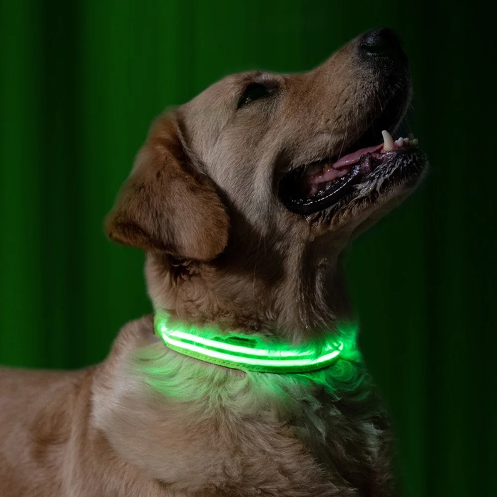 

LED Glowing Dog Collars Rechargeable Waterproof Luminous Collar Adjustable Dog Night Light Collar Pet Dog Safety Necklace