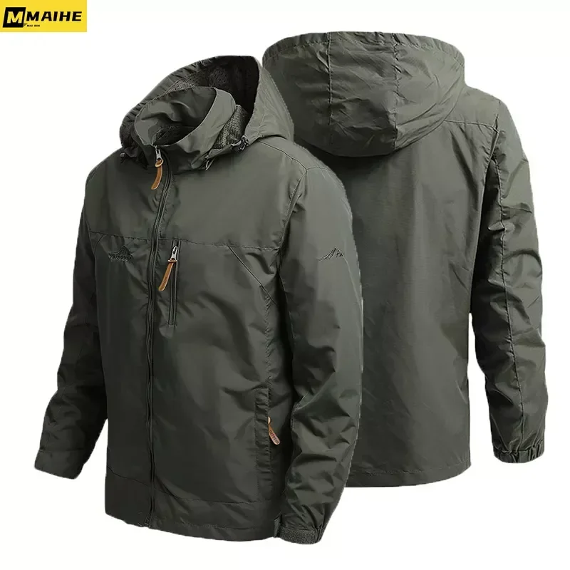 

5XL Men's Military Style Jacket Outdoor US Rock Climbing Hiking Outdoor Adventure Waterproof Functional Cargo Hooded Jacket Co