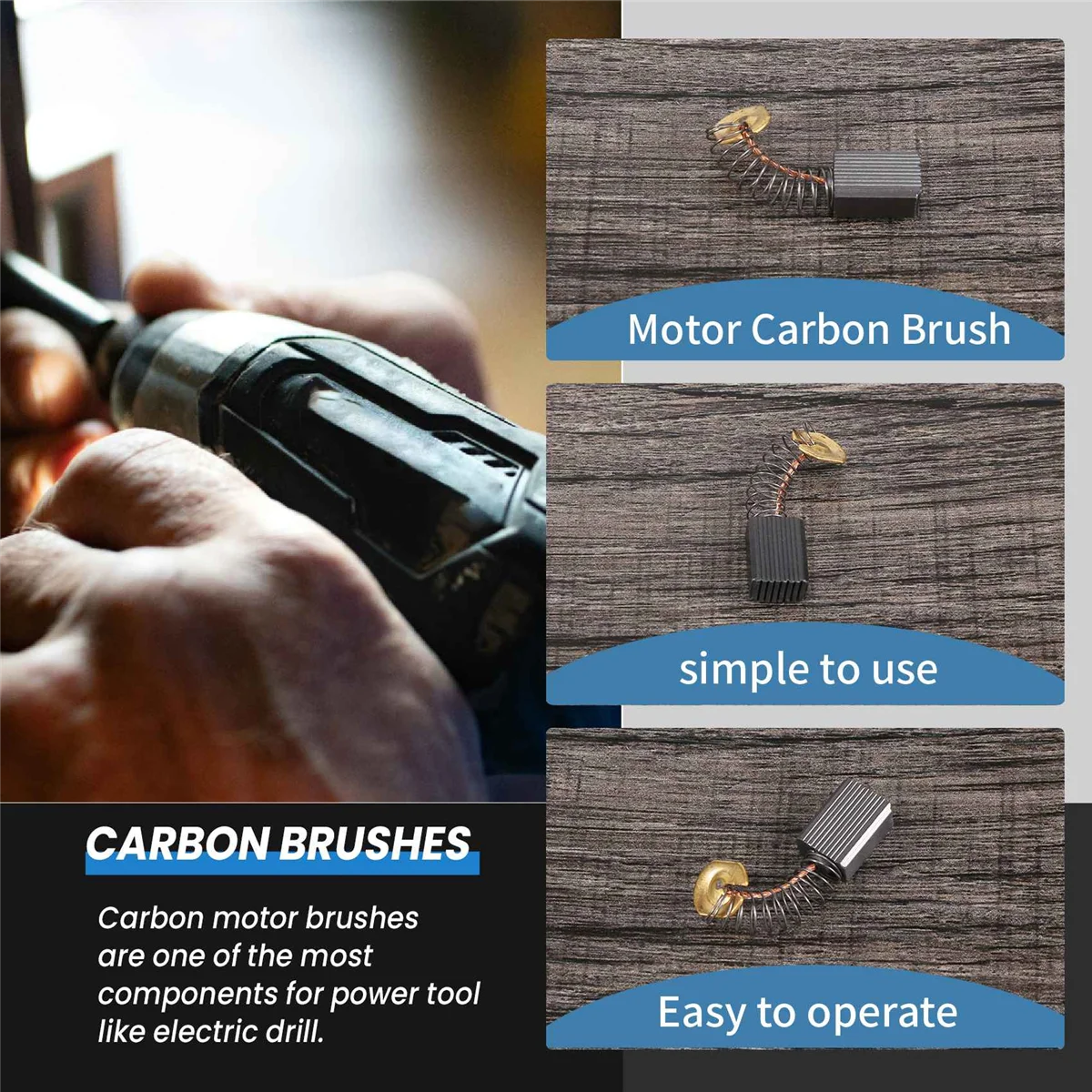 Makita CB408 Carbon Brushes Motor 14mm x 9mm x 6mm 20Pcs