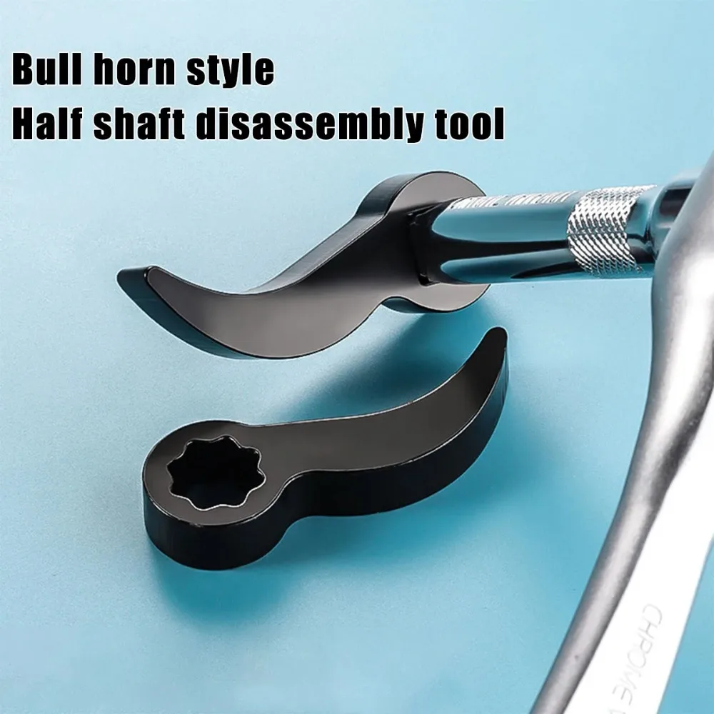 Angle Type Half Axle Disassembly Tool Drive Shaft Pry Bar Adapter for Open End Wrenches Auto Repair Mechanic Garage Tools