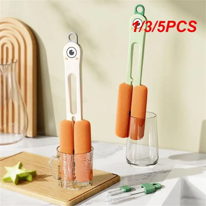 

Cleaning Sponge Brush Cream White Modern And Simple Creative Double-head Design Extended Handle Strong Cleaning Power