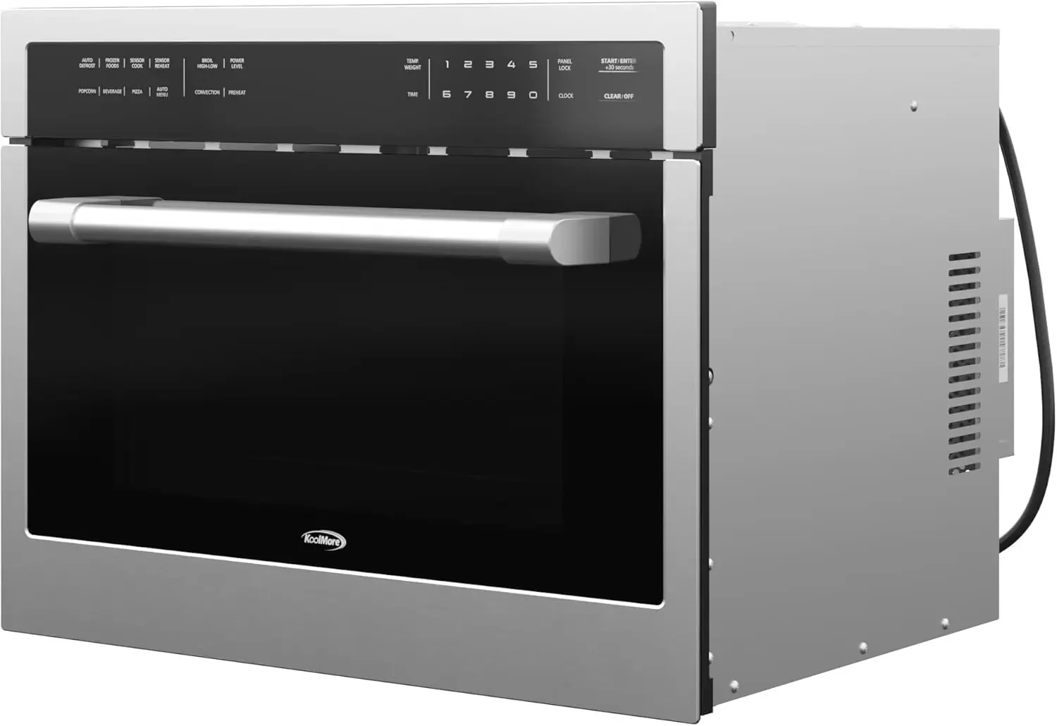 24 Inch Built-in Convection Oven and Microwave Combination with Broil, Soft Close Door, 1000 Watt Power, Stainless Steel Finish, 2