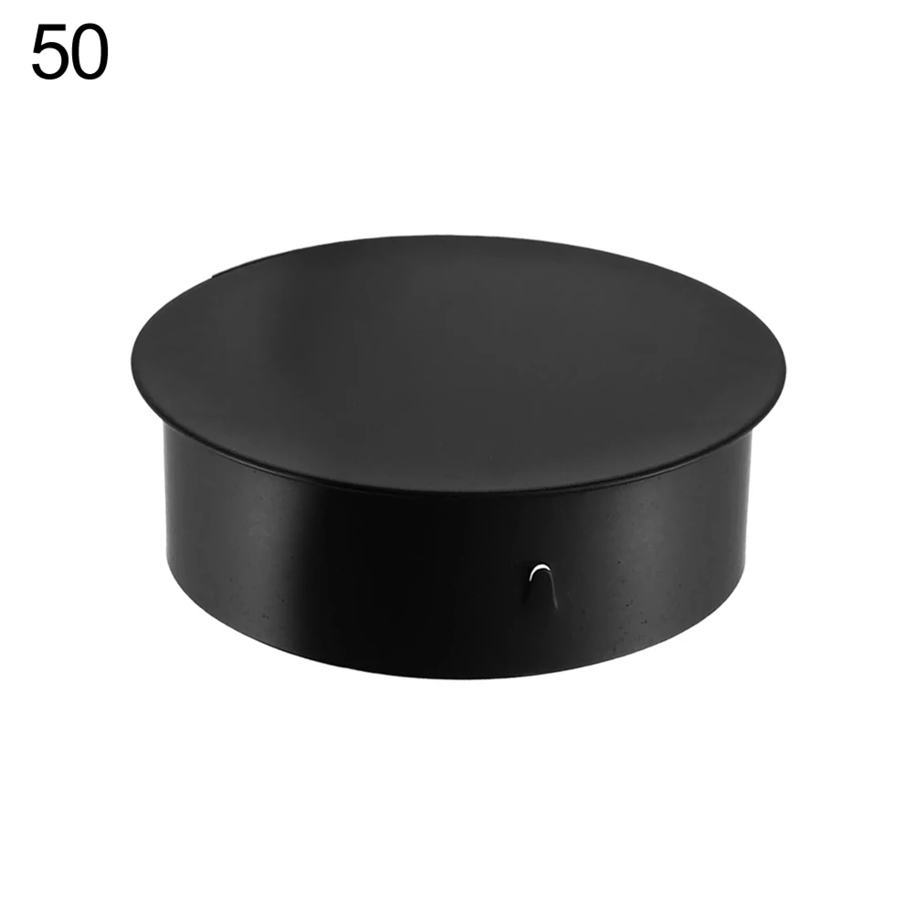 Chimney Hole Cover Stove Pipe Cover 50-200MM Chimney Stainless Steel Black Stove Pipe Heating Parts