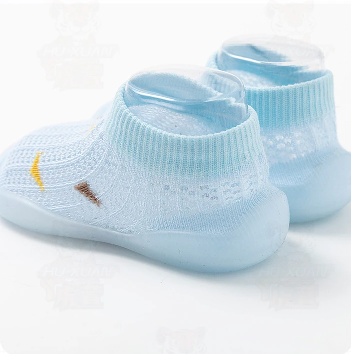Children's Walking Shoes Baby Floor Shoes Baby Socks Shoes Non Slip Indoor Soft Sole Mesh Surface Thin Sandals One Foot Pedal 4