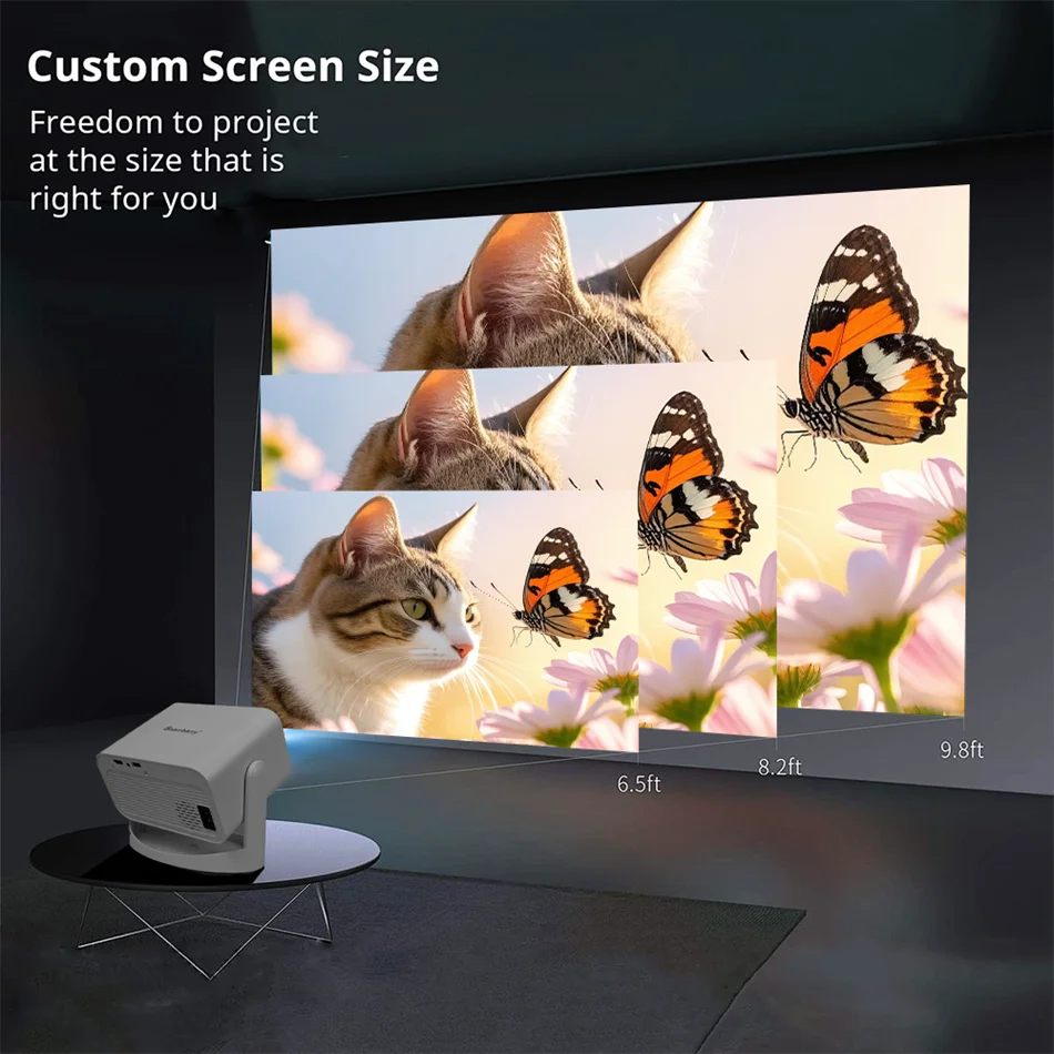 KaiAqua HT23 Plus 4K 650ANSI الأصلي 1080P جهاز عرض...