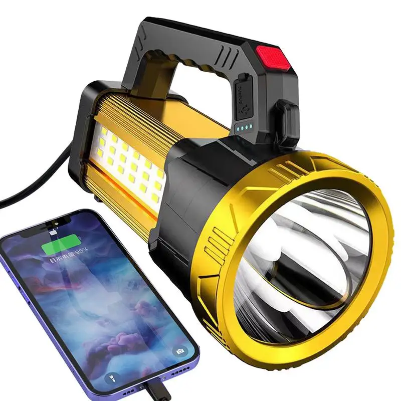 

Уличный прожектор, уличный ручной прожектор, перезаряжаемый яркий фонарик для помещений и улицы, обеспечивает безопасность при ночных прогулках