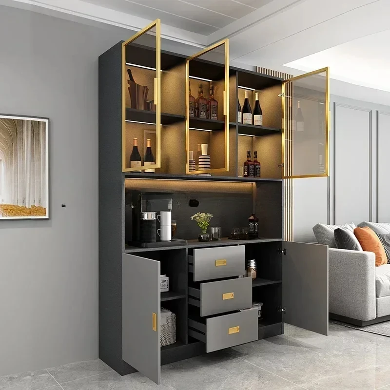 

Wooden Display Wine Cabinets Kitchen Storage Living Room Wall Wine Cabinets Racks Liquor Mueble Licorera bar Furniture