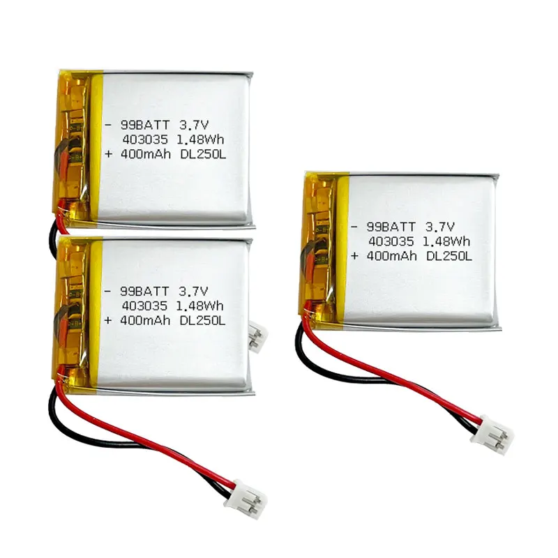 Batterie LiPo 3,7V 400mAh 403035 pour RC, GPS, IoT - Lot de 1/2/3
