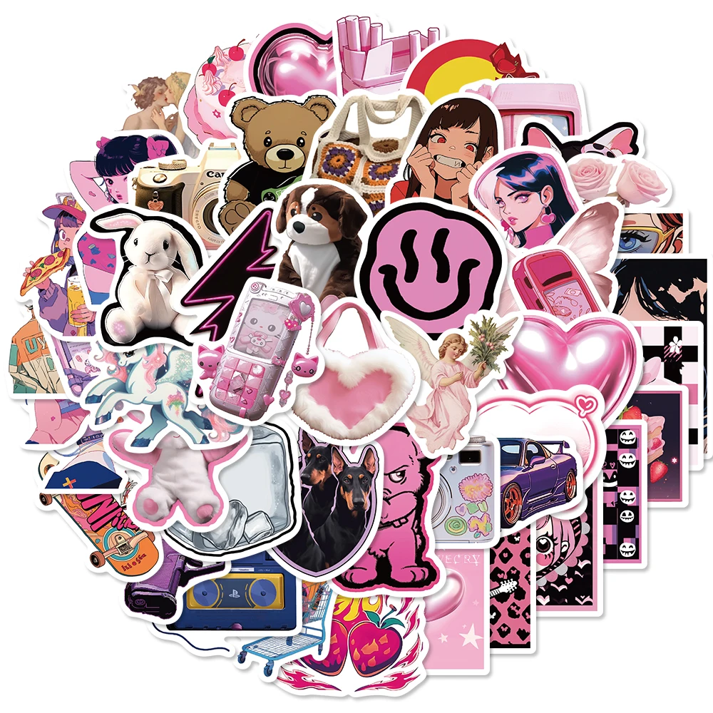 

10/50 Ins стильные граффити эстетические наклейки для детского использования ПВХ Декор компьютерные телефоны скетчбук для детского использования