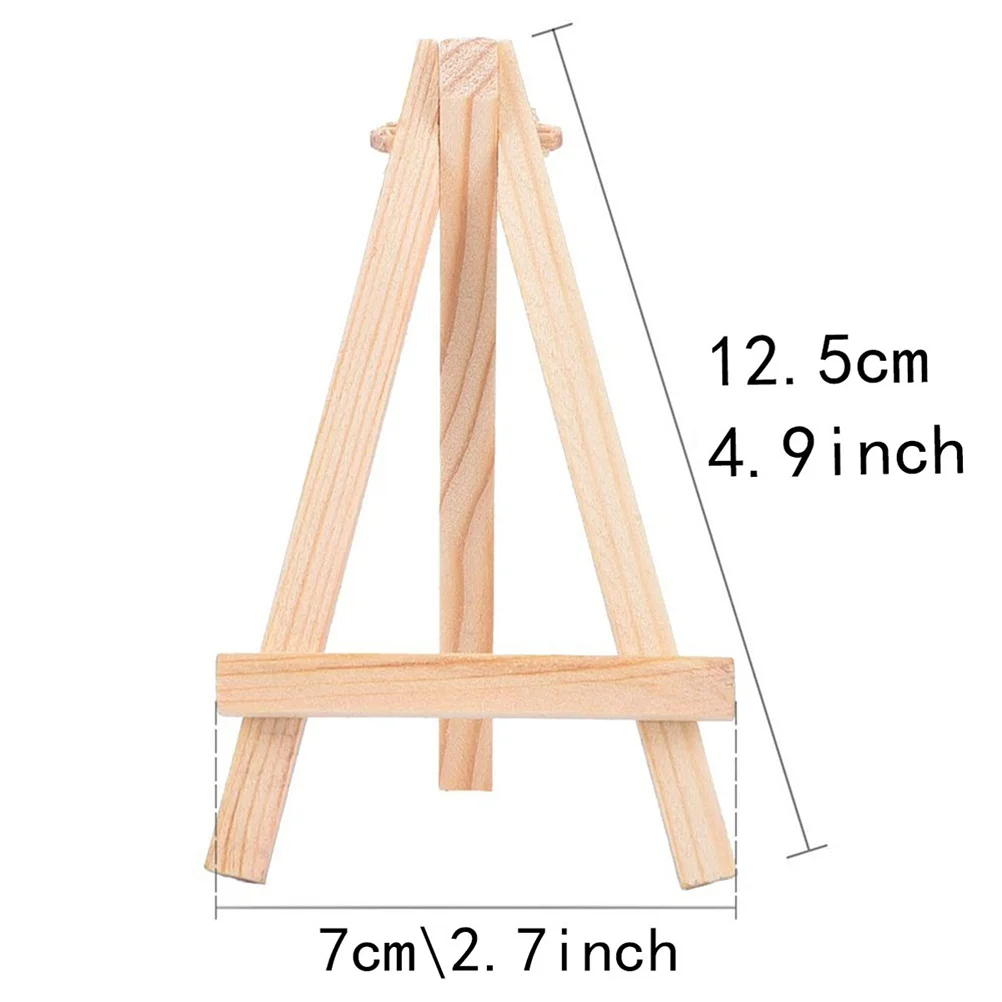 Wooden Triangle Easel Convenient Desktop Display Rack Mini Easel Painting Holder Home Studio Tabletop Tripod Stand Set