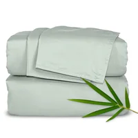 Pure Bamboo Bed Sheet Set 4/6Pcs Luxury 100% Organic Bamboo Bedding Set Smooth Soft Fitted Sheet Flat Top Sheet Pillowcase Silky 1