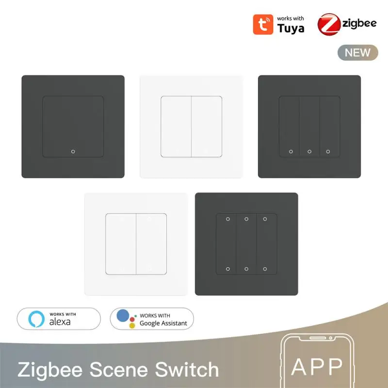 

Tuya Smart ZigBee Scenario Wireless Switch 1/2/3/4 Gang Home Automation Scenario Tuya Smart Devices Multi Functional Linkage