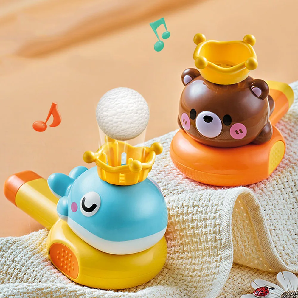 

Children's Horn Whistle Cartoon Blow Up Hover Ball Toys Blowpipe Toys Bath Musical Toys Bernoulli Principle Toys