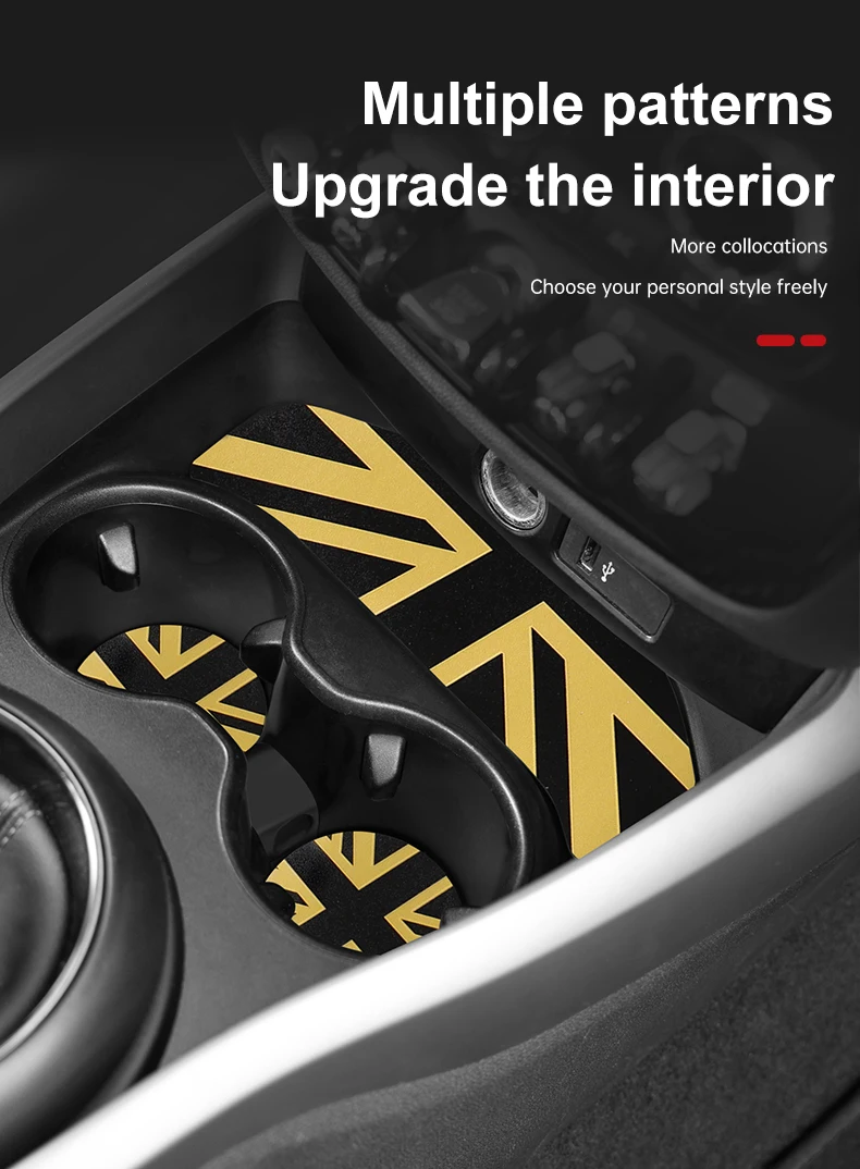 Auto Lagerung Nut Schützen Coaster Für Mini Clubman F54 2016-2023 Auto Tasse Anti Slip Pad Matte Auto innen Dekoration Zubehör – Detail 9