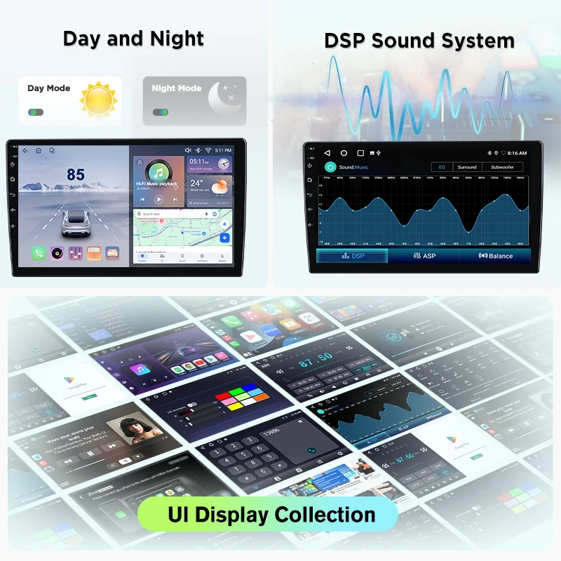 Radio para Auto Cestovet 8 Core 4G WiFi para BMW Serie 3 E90 E91 E92 E93 con Pantalla IPS, CarPlay, Android Auto, GPS, Navegador, Estéreo, SWC, BT, FM, AM, RDS, DSP, 2Din, Mirror Link, Reproductor Multimedia, Chat de Voz con IA, Cámara 360 Opcional, Actualización OTA, Unidad Principal 6