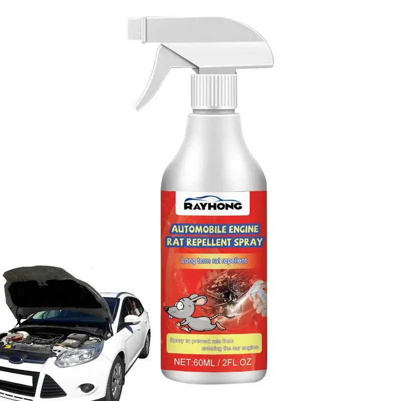 

Car Engine Protector Spray Car Mouse Control Spray 60ml Deratization For Car Residential Agricultural Buildings Machinery