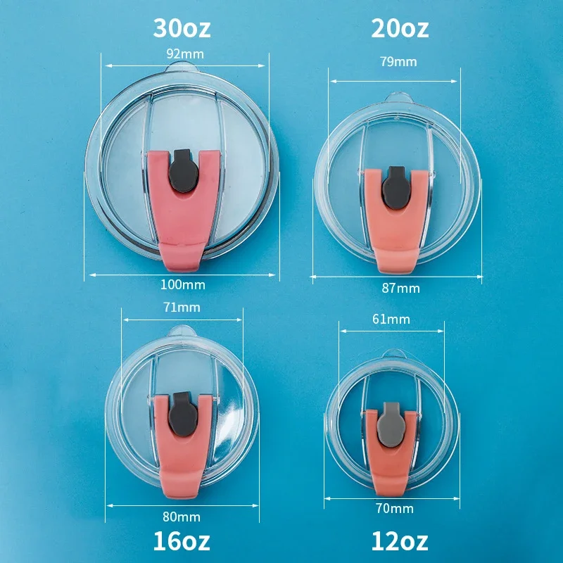 Description Picture 2 of itemYXYMCF 12/16Oz Cup Lid Silicone Cover Water Bottle Cap Replacement Food Grade Plastic Lids for Ozark Trail Rtic Mason Jar Lid