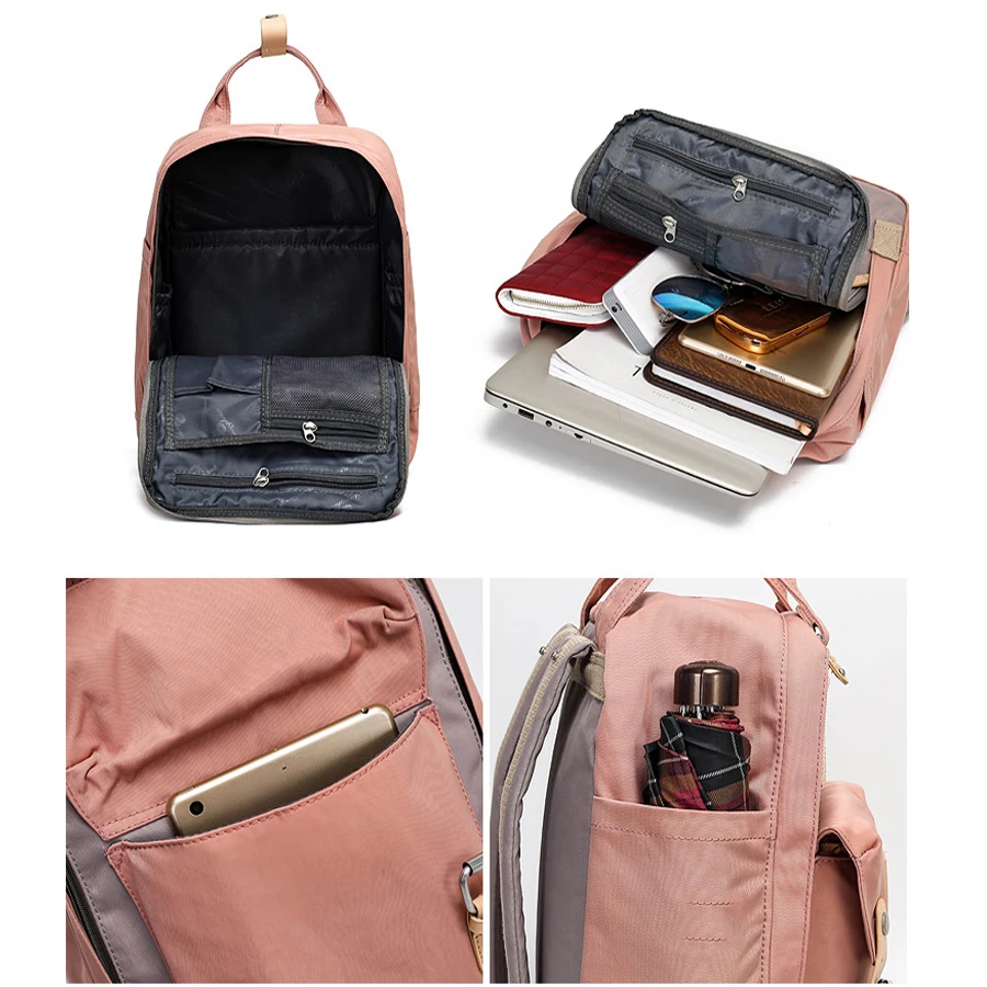 14 15.6 Inch Laptop Backpacks For Women Schoolbag For Girl Boys Female Travel Daypack 16L 18L 2 Sizes 3