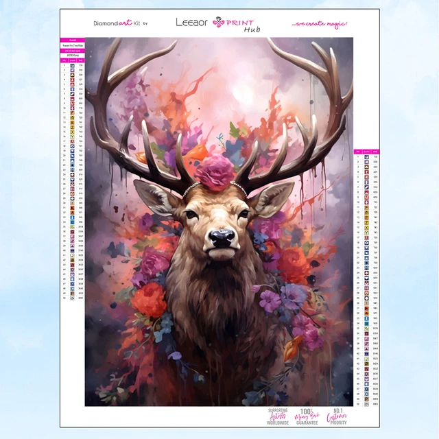 5d Diy Full Round Diamond Painting Animal Deer Diamond Art Of Handmade  Embroidery Rhinestone Picture Diamond Mosaic Decorations - Diamond Painting  Cross Stitch - AliExpress