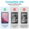 Screen Protector for Lenovo Tab M9 9" 2023 HD Tempered Glass Film for Lenovo Tab M9 TB310FU 9 inch Anti-scratch Anti-bubble 2