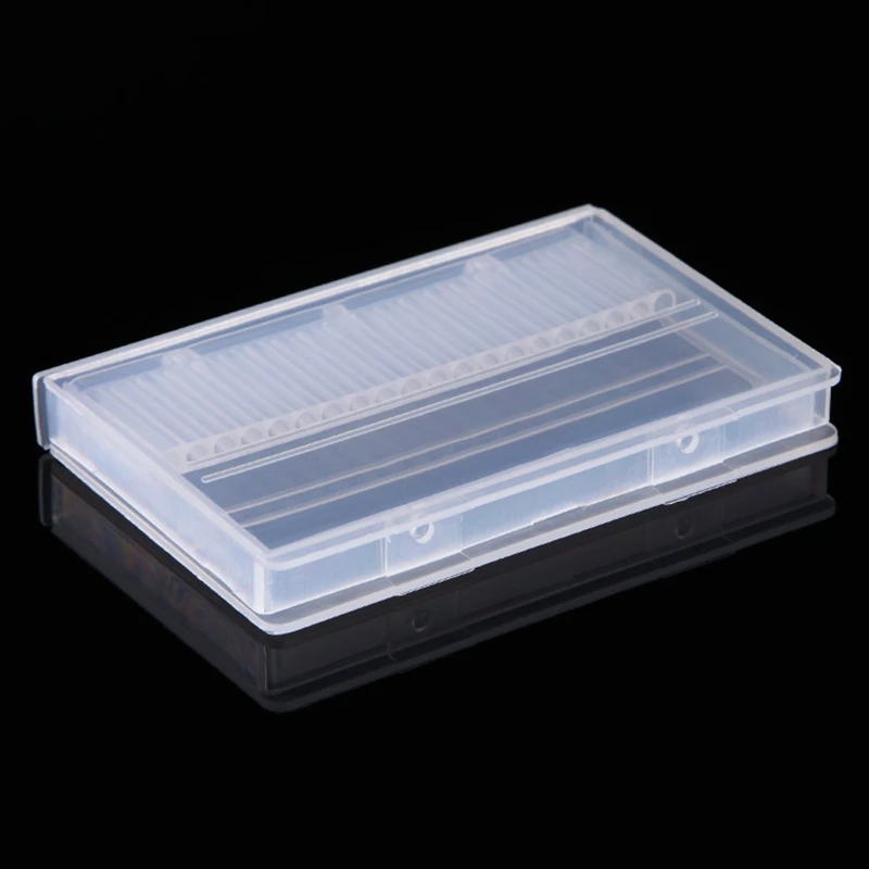 Empty Clear Drill Bits Storage Box Files- Holder Display Grinding for Head Container for Case Manicure Accesso 2