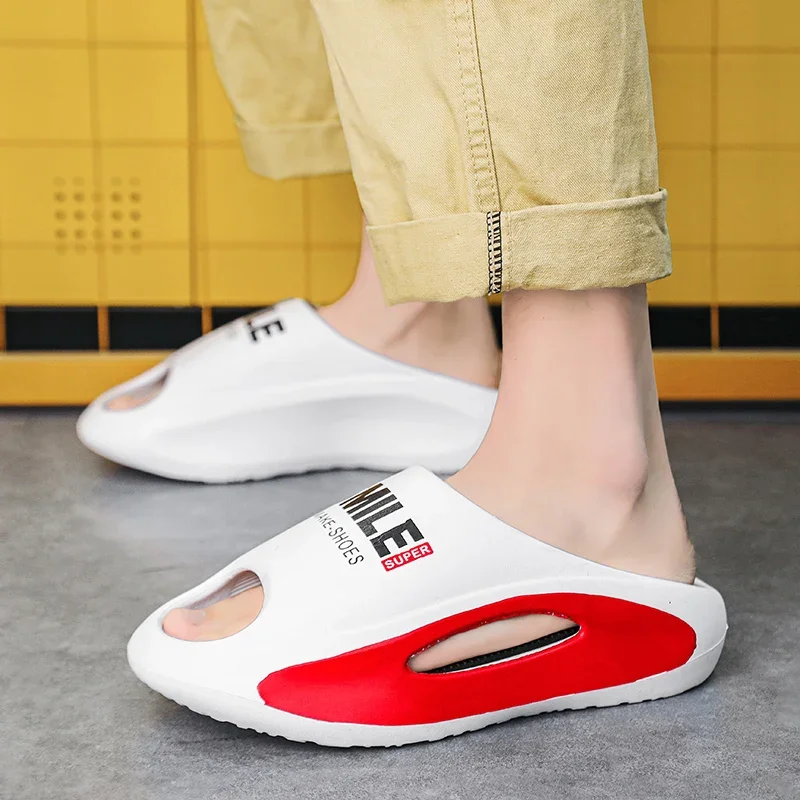2025 Summer Women Slippers Fashion Men Platform Sneakers Beach Non-Slip EVA Slip-On Casual Shoe 5cm Thick Bottom soft slippers summer slippers