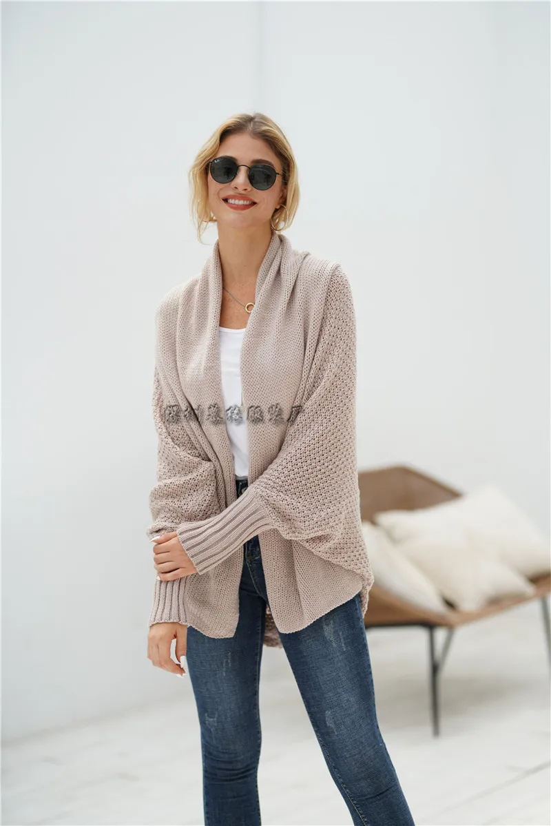 2022 New Lazy Oversize Long Sweater Cardigans Jacket Coat New Women Thick Sweaters Korea Cardigan Jacket Coat Outwear TOP blue sweater Sweaters