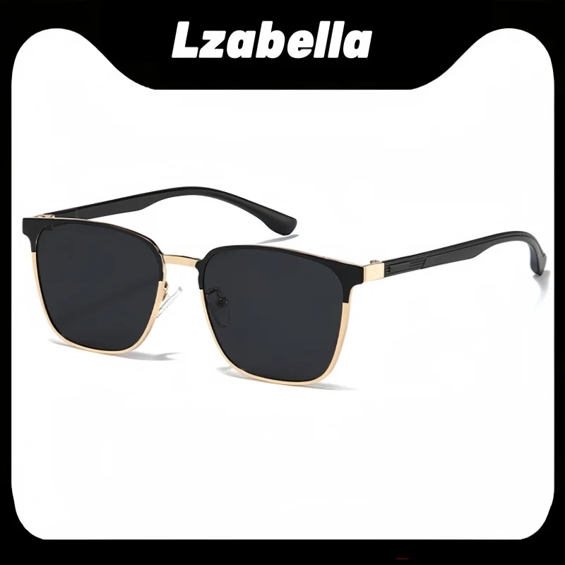Neue polarisierte Sonnenbrille für Herren, modisch, UV400-beständig, Sonnenbrille zum Fahren, Angeln, individuell verschreibungspflichtig, Damen 8619