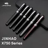 Luxury Jinhao X750 Fountain Pen Silver Stainless Steel Medium 18KGP Nib School Office Supplies Ink Pens Gift Stationery 1