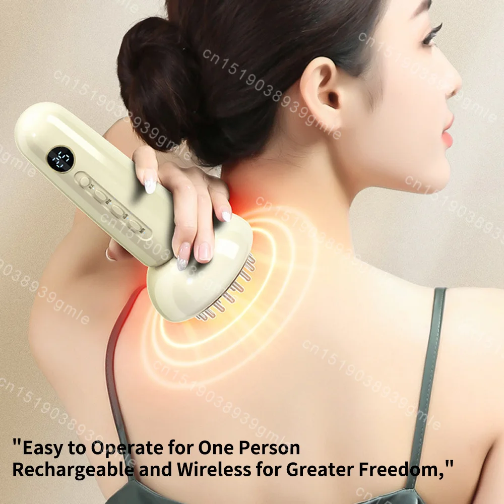 Eletric Meridian Massage Brush Heating Body Fat Burning Gua Sha Meridian Scraping Body Shaping Guasha Massager Lymphatic